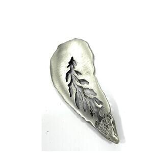 Michael Chartier Signed Pewter Leaf Brooch/Pin. WA282